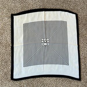 Black and ivory striped scarf.